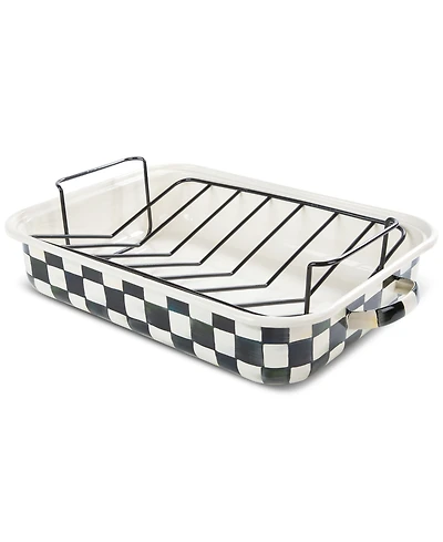 MacKenzie-Childs Courtly Check Roasting Pan with Rack