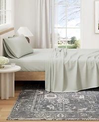 Linery & Co. Heathered Melange Cotton Jersey Knit Sheet Set