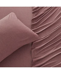 Linery & Co. Heathered Melange Cotton Jersey Knit Sheet Set