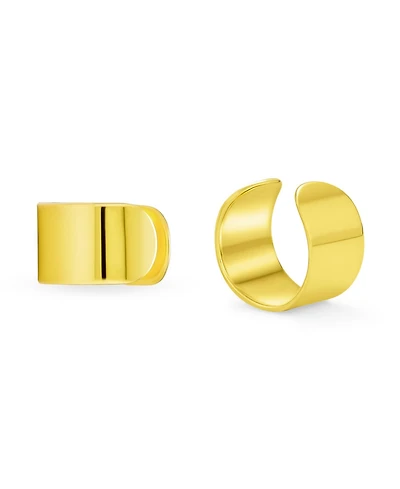 Bling Jewelry Statement Ear Cuff Cartilage Earrings Non Pierced Bold Gold Plated Design