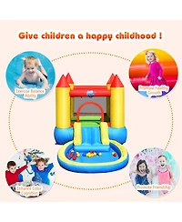 Kids Inflatable Bounce House Castle with Balls Pool and Bag