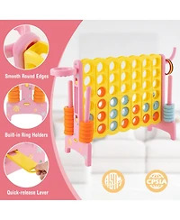 4-in-a-Row Connect Game with Basketball Hoop and Toss Ring
