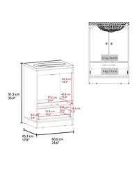 Sinclair Freestanding Bathroom Vanity with Sink, Two Doors and Bottom Drawer