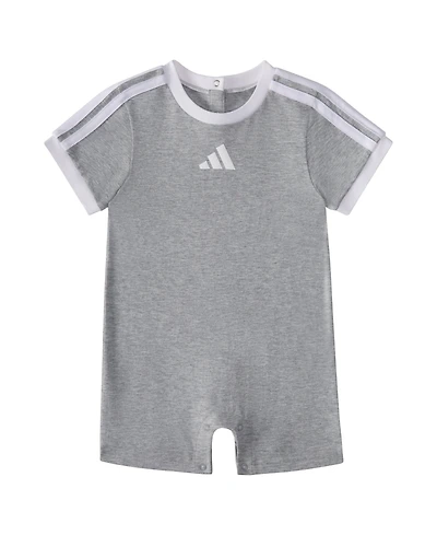adidas Baby Boys 3-Stripe Short Sleeve Logo Romper