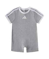 adidas Baby Boys 3-Stripe Short Sleeve Logo Romper