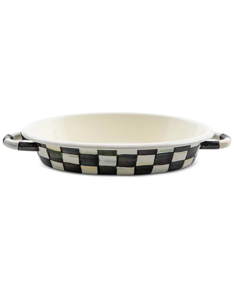 MacKenzie-Childs Courtly Check Medium Oval Gratin Dish
