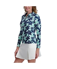 Stella Parker Women's Quarterzip Long Sleeve Polo