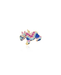 The Lovery Multicolored Enamel Rhino Charm 14K Gold