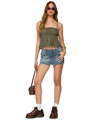 Edikted Women's Orian Eyelet Babydoll Tank Top