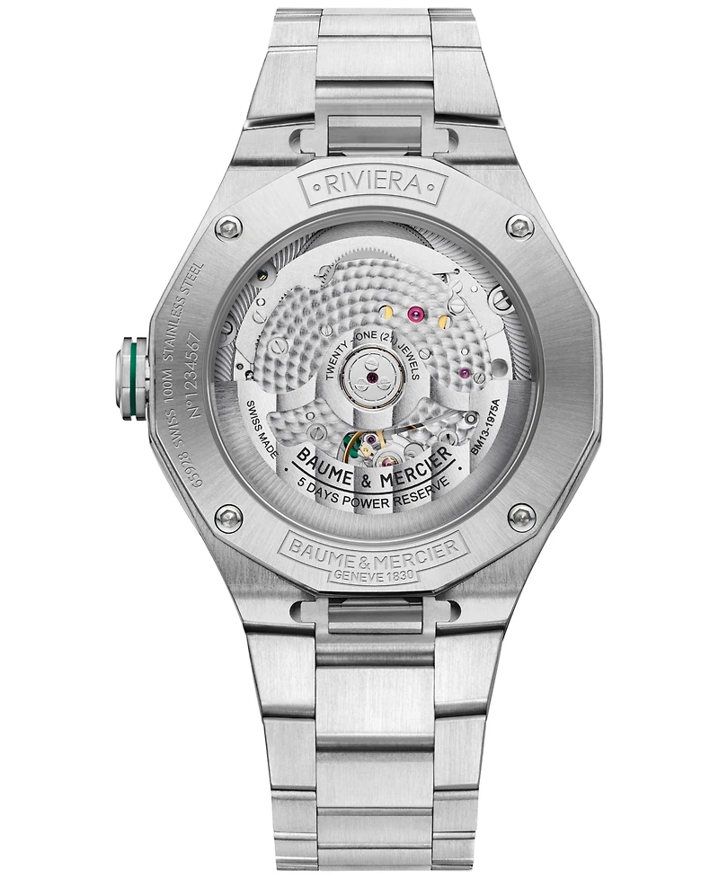 Baume & Mercier Men's Swiss Automatic Riviera Stainless Steel Bracelet Watch 39mm