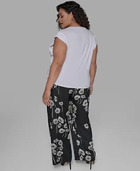 Karl Lagerfeld Paris Plus C'est La Vie Extended-Shoulder Top