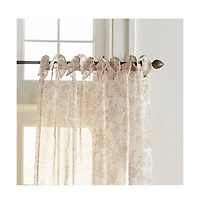 Elrene Home Fashions Westport Floral Tie-Top Sheer Window Curtain