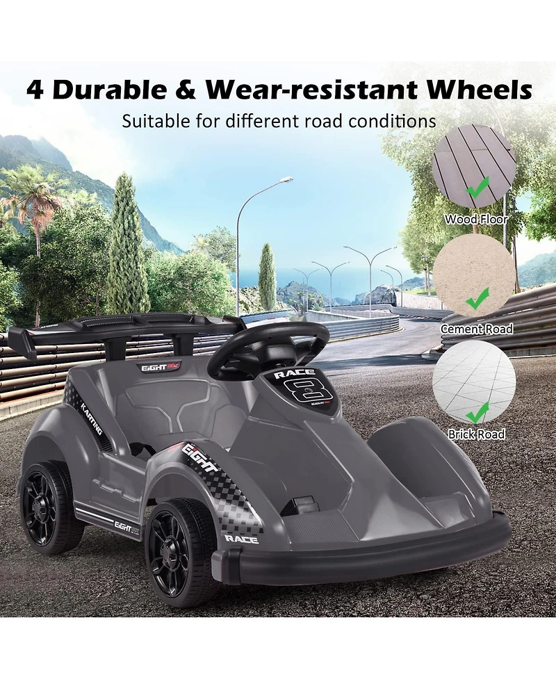 6V Kids Ride On Go Cart with Remote Control and Safety Belt
