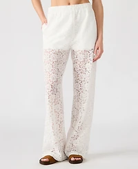 Steve Madden Women's Venetia Lace Wide Leg Pants
