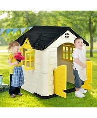 Kid's Playhouse Pretend Toy House For Boys and Girls 7 Pieces Toy Set