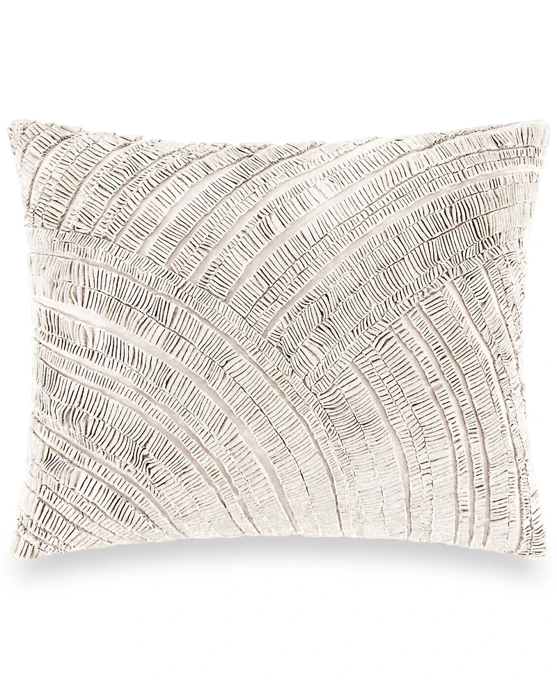 Donna Karan Home Foil Printed and Textured Decorative Pillow, 16" x 20"