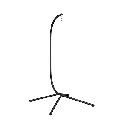 Hanging Egg Chair Stand without Basket Black Steel
