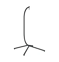 Hanging Egg Chair Stand without Basket Black Steel