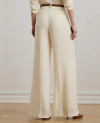 Lauren Ralph Women's Double-Faced Georgette Wide-Leg Pants