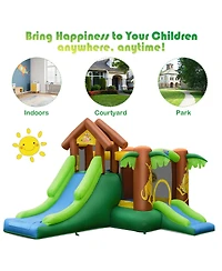 Kids Inflatable Jungle Bounce House Castle including Bag without Blower
