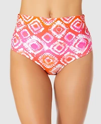 Anne Cole Women's Tie-Dyed Foulard Convertible Bottom