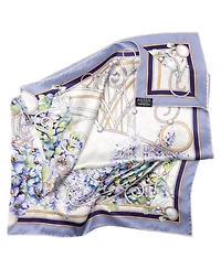 Lilac Garden - Hand Rolled Silk Foulard for Women
