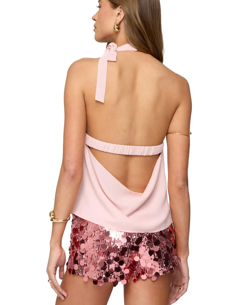 Edikted Women's Rivere Split Front Halter Top