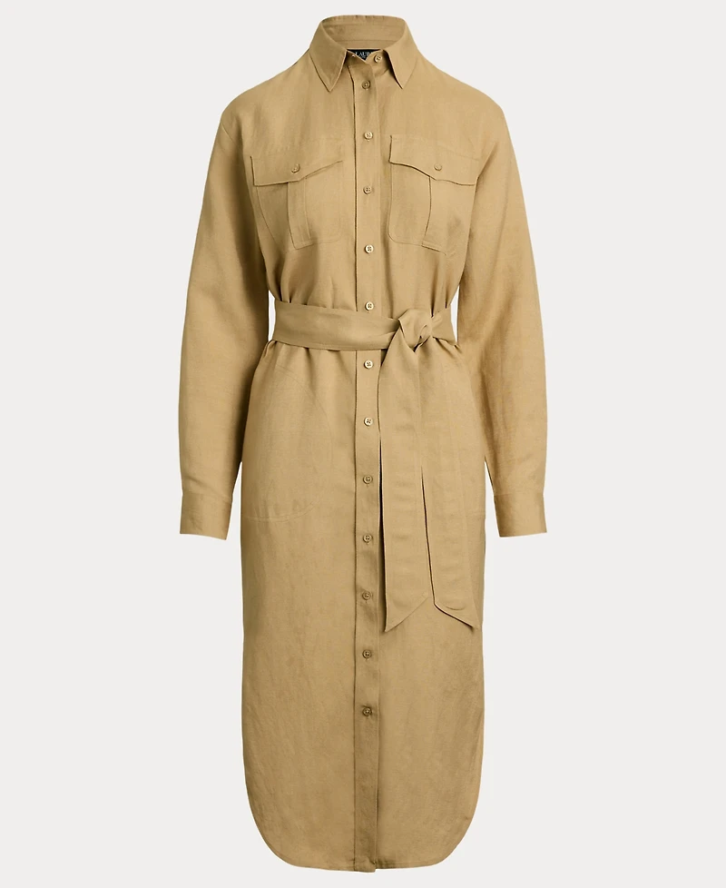 Lauren Ralph Women's Linen-Blend Shirtdress