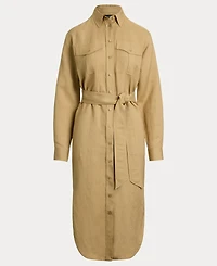 Lauren Ralph Women's Linen-Blend Shirtdress