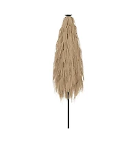 Garden Parasol with Steel Pole Brown 118.1"x78.7"x98.4"