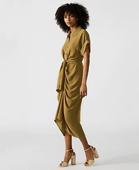 Steve Madden Women's Tori Tie-Waist Short-Sleeve Shirtdress
