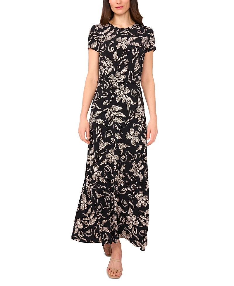 Vince Camuto Women's Printed Keyhole Top