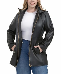 Bgsd Plus Elena Leather Parka Coat