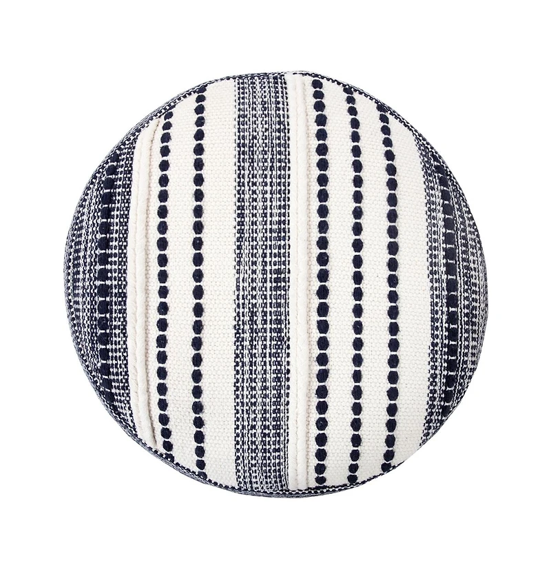 Upholstered Cotton Ottoman for Living Room Accent Chair and Footrest