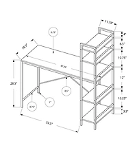 Modern Computer Desk with Spacious Work Surface and Storage
