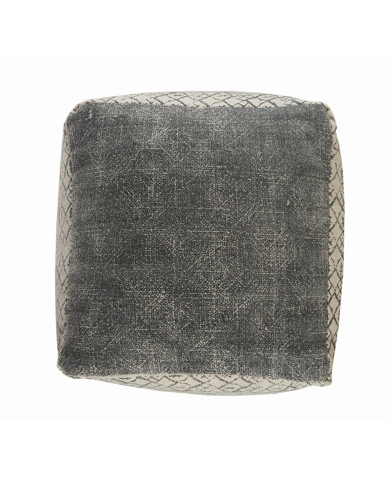 Cotton Pouf Ottoman for Extra Seating and Comfortable Footrest