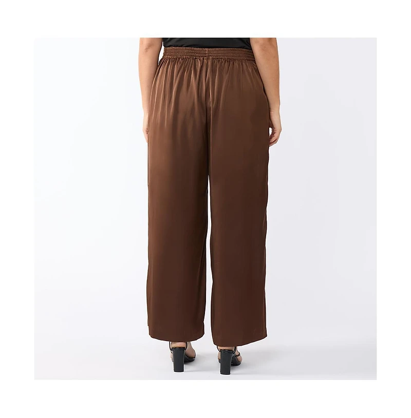 Estelle Rakis Satin Wide Leg Pant