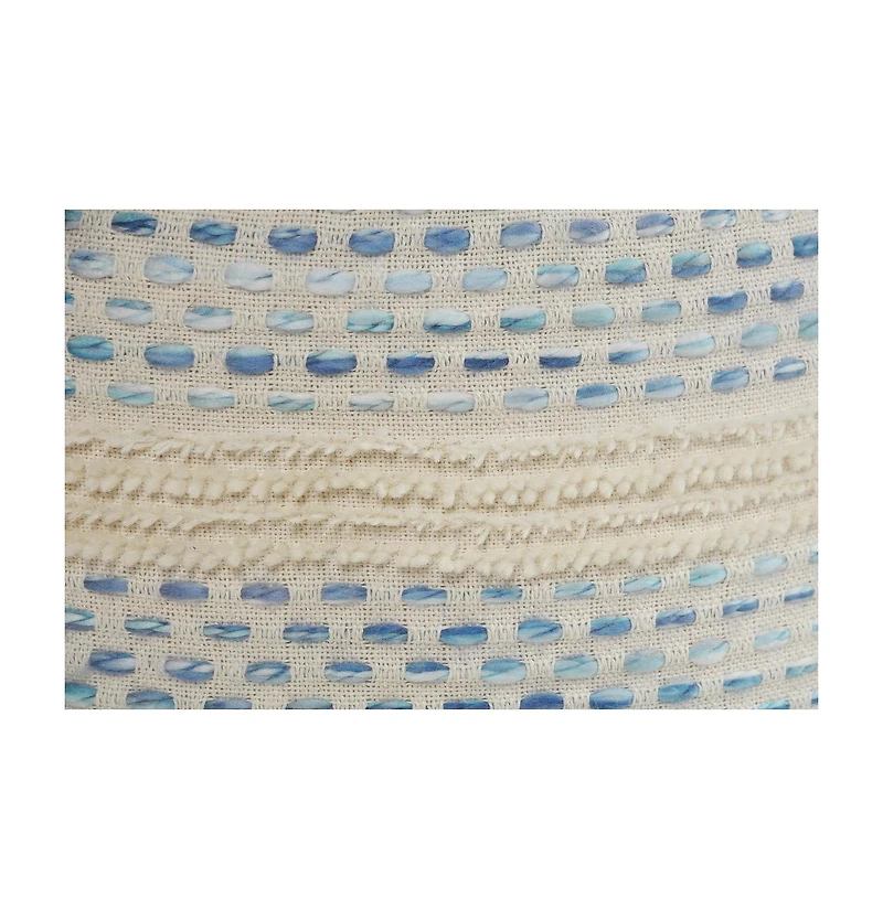 Soft Cotton Blend Ottoman for Footrest Storage and Home Decor