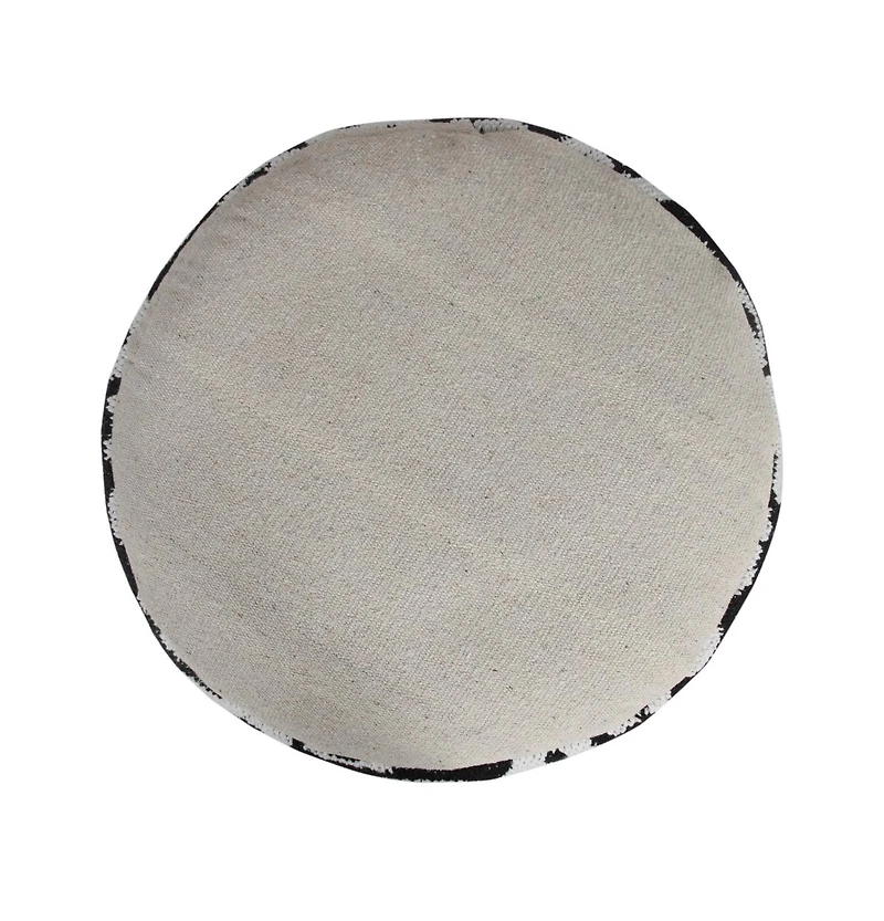 Cotton Blend Ottoman for Living Room Footrest and Comfortable Seating