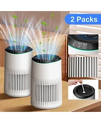 Chivalz Hepa Air Purifier for Bedroom Home, With Essential Oil Diffuser, Sleep Mode, Up to 225 Sqft 2 Pack