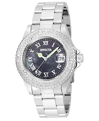 Invicta Women's 21711 Angel Quartz 3 Hand Black Dial Watch