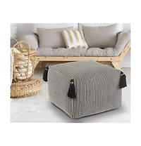 Cotton Ottoman for Footrest and Stylish Living Room Accent
