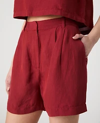 French Connection Women's Birdie High-Rise Walking Shorts