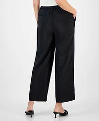 Anne Klein Women's Pull-On Wide-Leg Ankle Pants