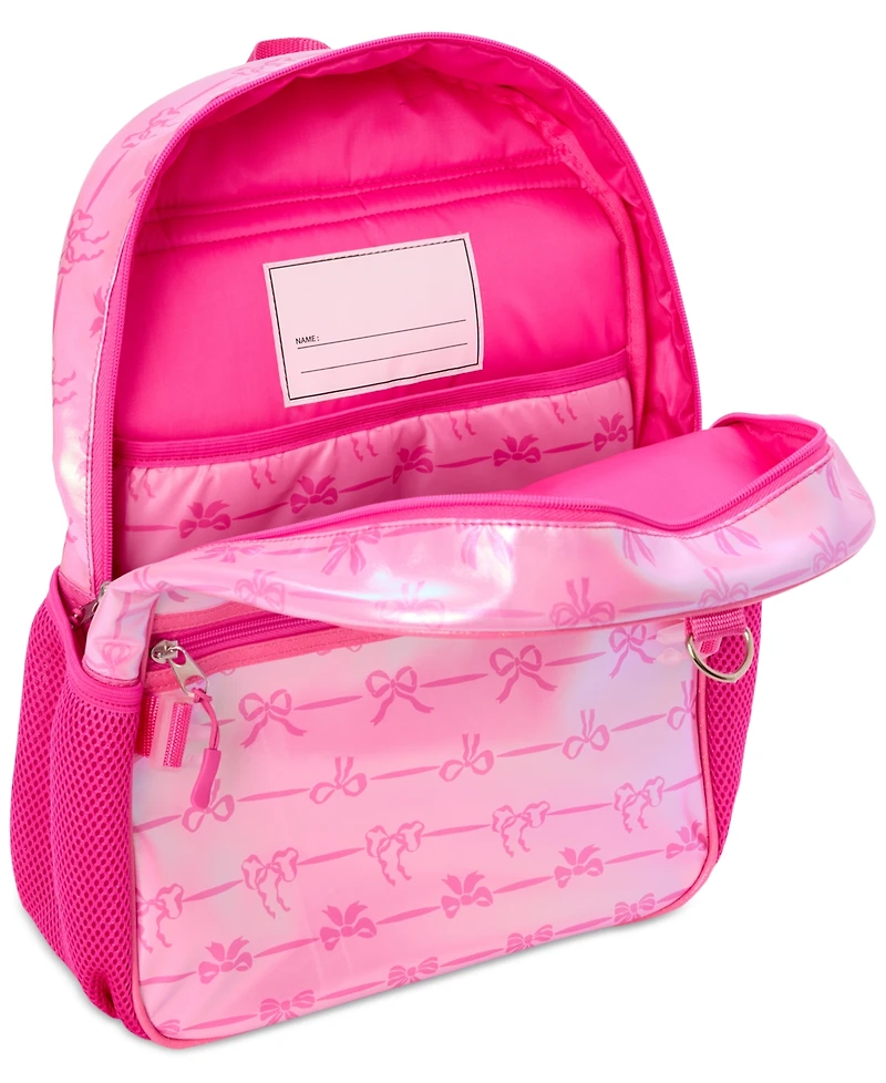InMocean Big Girls Bow Backpack, Lunch Bag & Headphone Set