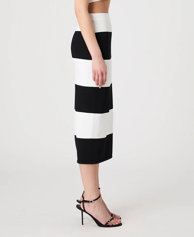 French Connection Women's Striped Bodycon Knit Maxi Skirt