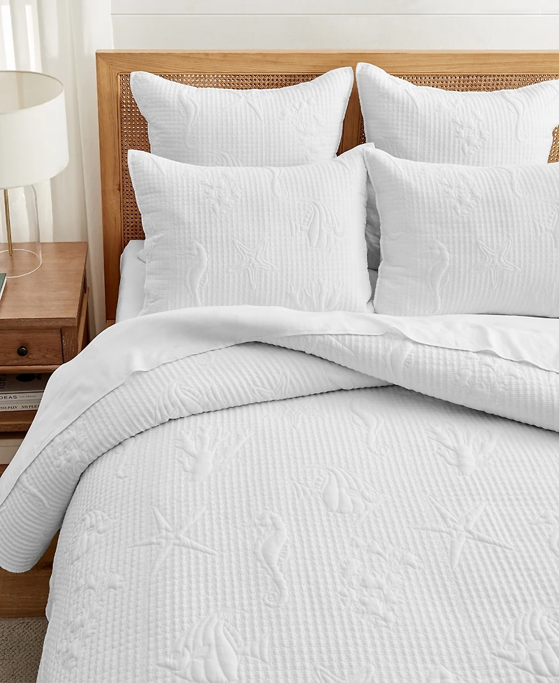 Levtex Cross Stitch Sea Textured -Pc. Quilt Set