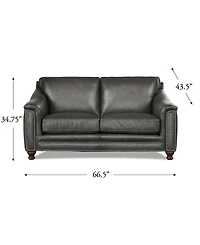 Hydeline Belfast 67" Top Grain Leather Loveseat