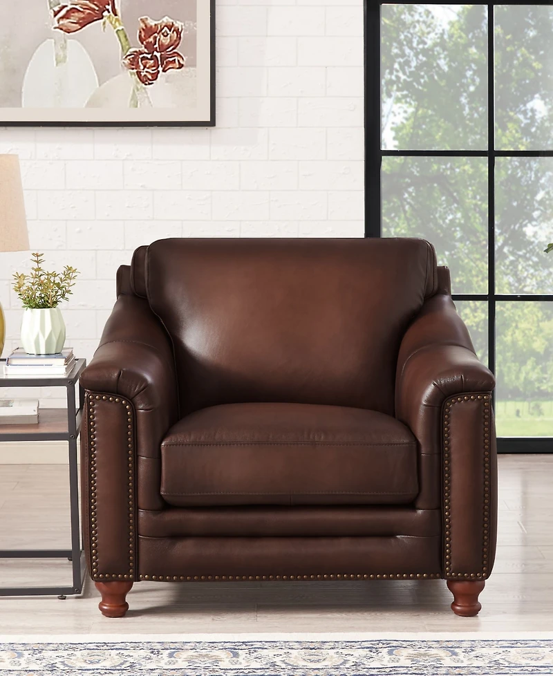 Hydeline Belfast 42" Top Grain Leather Armchair