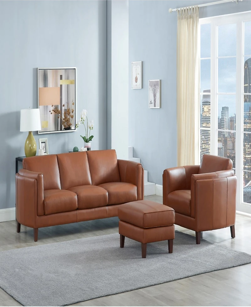 Hydeline Maui 29" Top Grain Leather Ottoman